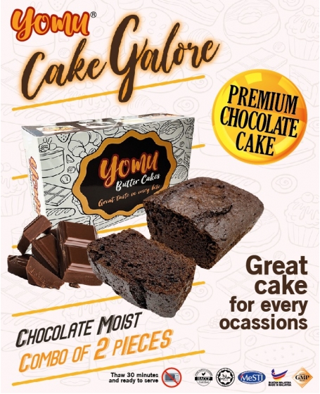 Yomu <br/>Premium Cakes<br/> Chocolate Moist -<b>2pcs</b>